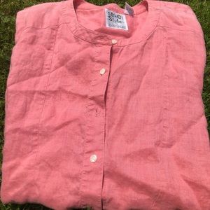 Long pink grandad collar Liz Claiborne shirt!